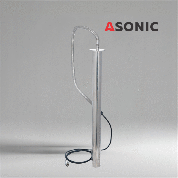 ASONIC IND-ROD ultrasonic immersion rod, durable stainless steel design for industrial ultrasonic cleaning systems and applications.
