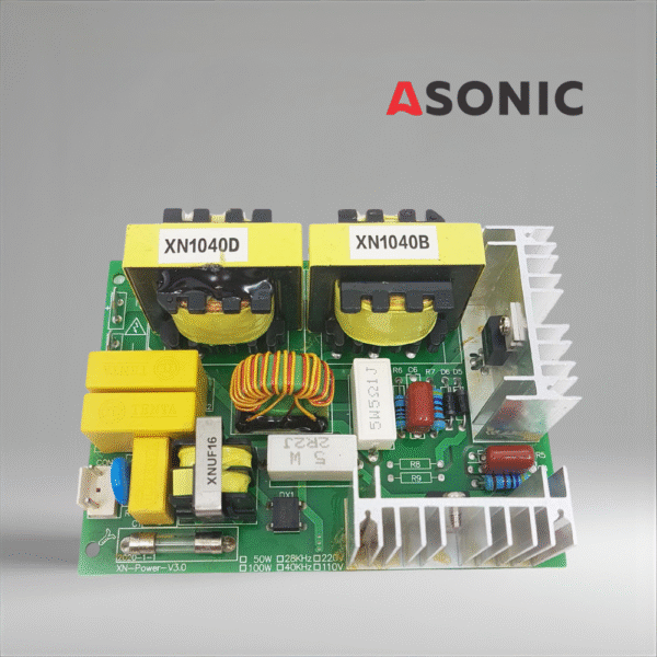 ASONIC PROmodel PCB 120W 40kHz, high-performance power circuit board for ultrasonic cleaners, delivering stable output and reliability.