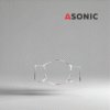 ASONIC laboratory beaker holder 0.8L, small stainless steel accessory for precision ultrasonic cleaning applications.