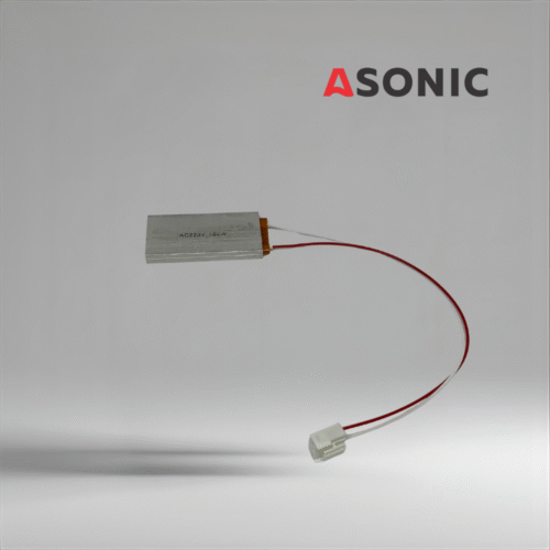 ASONIC 100W flat heater designed for mounting on ultrasonic cleaner reservoirs for temperature control.