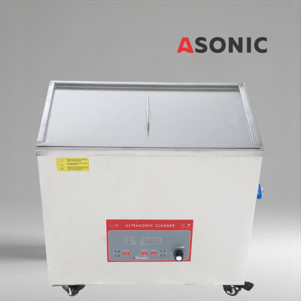 ASONIC 40L industrial ultrasonic cleaner with stainless lid designed for professional use.