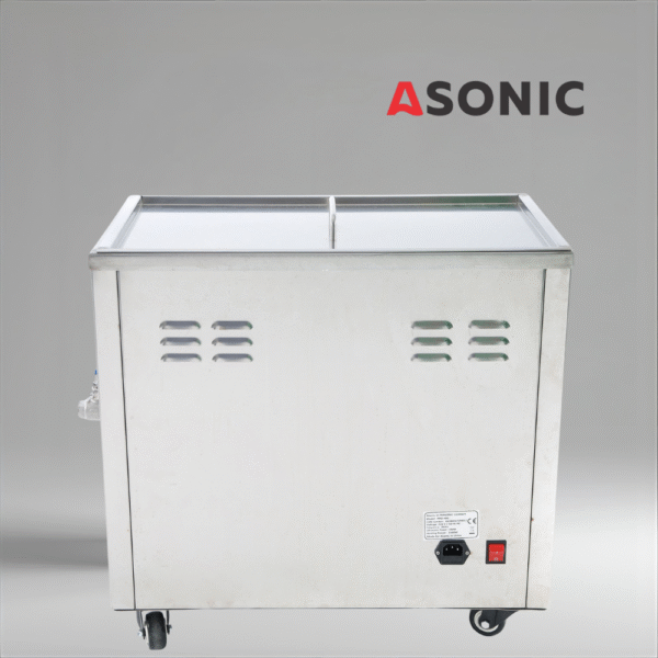 ASONIC IND-400 ultrasonic cleaning machine, ideal for professional use in factories and laboratories.