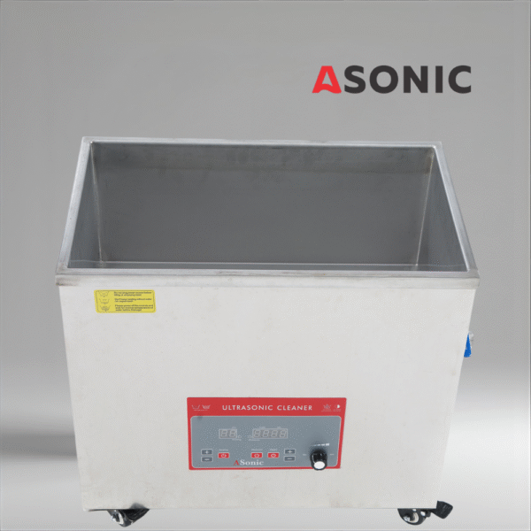 ASONIC IND-400 industrial ultrasonic bath with stainless steel design for reliable precision cleaning.