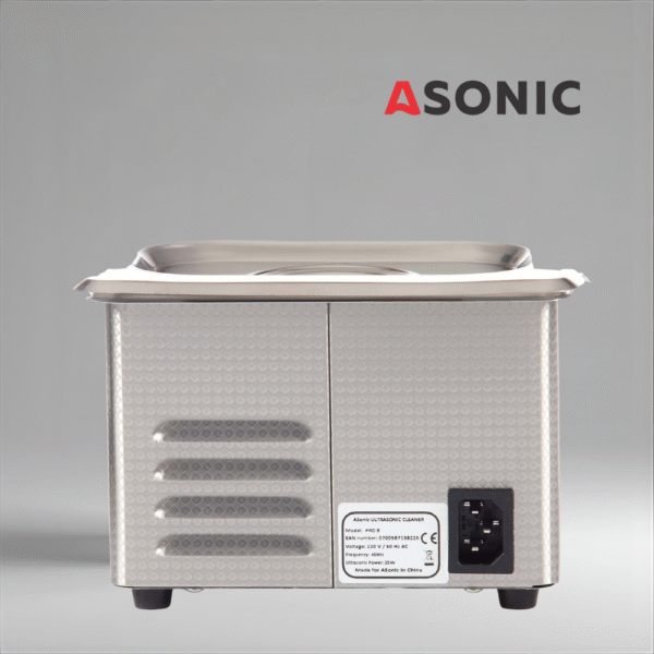 ASONIC PRO-08-40kHz-5 ASONIC PRO-08 stainless steel ultrasonic bath, compact and durable unit for personal and amateur use.