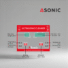 ASONIC PRO-20-40kHz-5 ASONIC PRO-20 ultrasonic bath for households, compact system designed for jewelry and glasses.