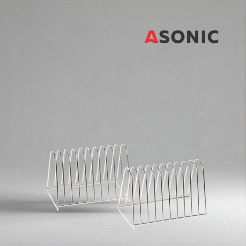 ASONIC Vinyl Hold-10 record holder designed for ultrasonic cleaning machines, secure solution for multiple LPs.