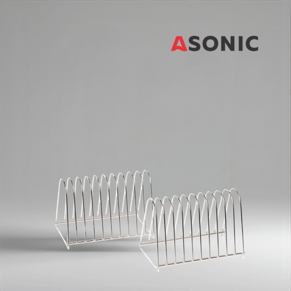 ASONIC Vinyl Hold-10 record holder designed for ultrasonic cleaning machines, secure solution for multiple LPs.