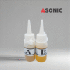 ASONIC-glue-AB ASONIC Glue-AB, two-component adhesive for securely fastening ultrasonic transducers to cleaning tanks.