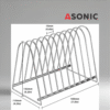 ASONIC record drying rack for 10 vinyl plates, durable stand for collectors to dry cleaned records safely.